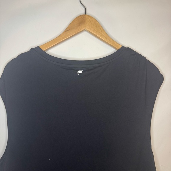 NWT Fabletics Black Muscle Tee with High Neckline Size XL - Picture 5 of 8